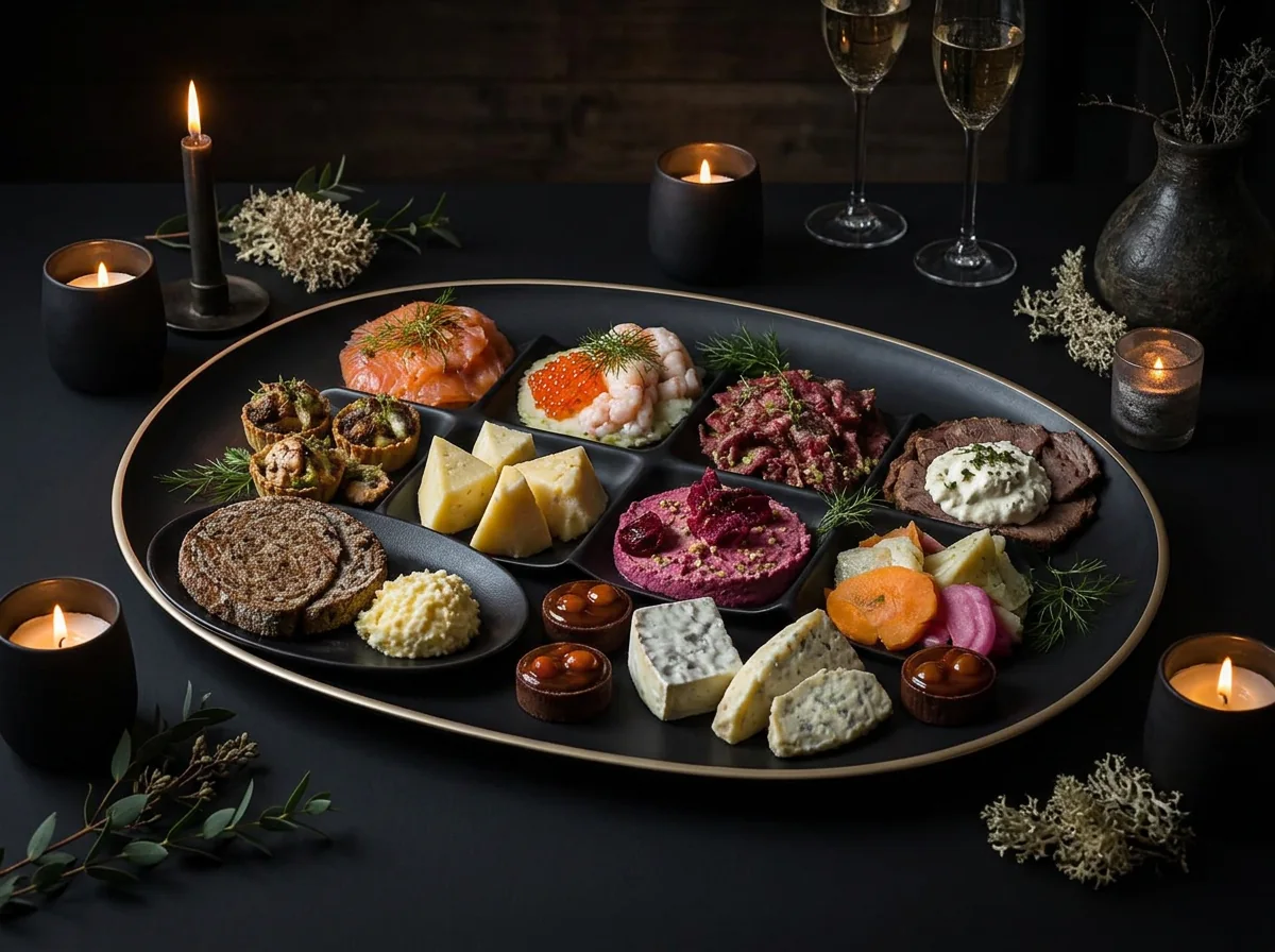The Grand Nordic Table in a black presentation box with champagne-gold details