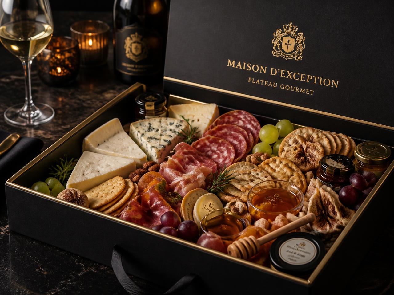 Premium Cheese & Charcuterie in the SP Experiences presentation box